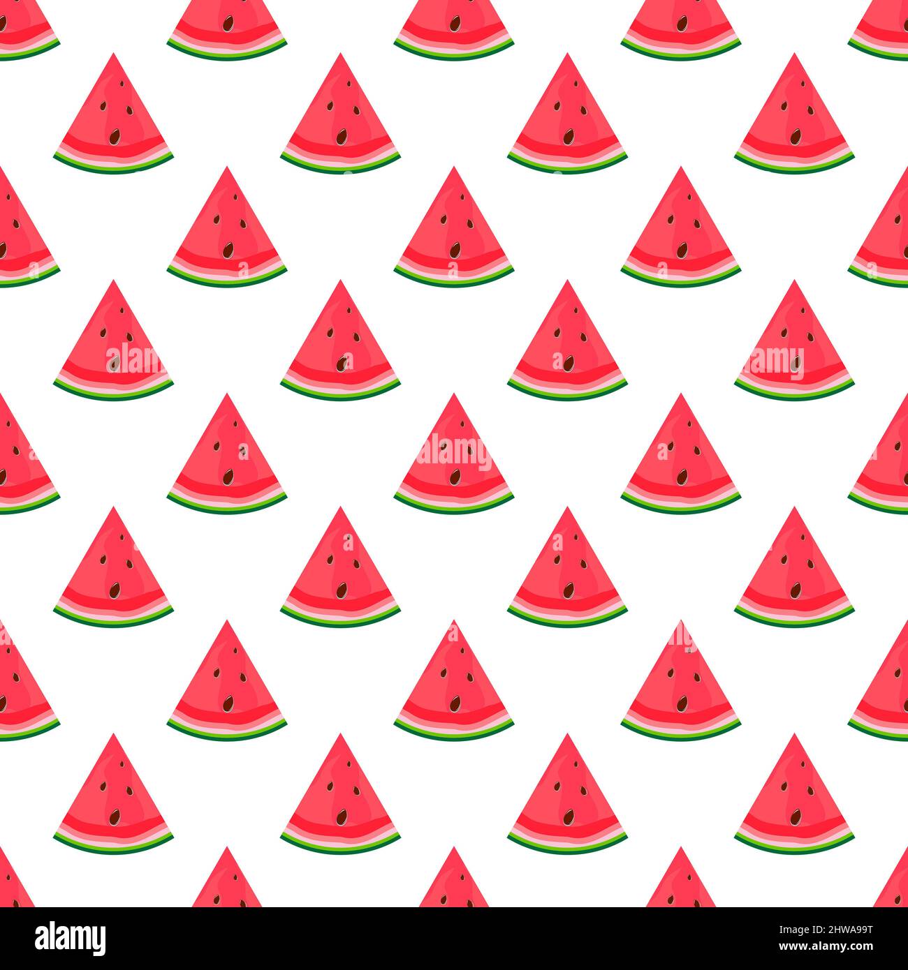 Summer Flat Seamless pattern Background with watermelon. Illustration ...
