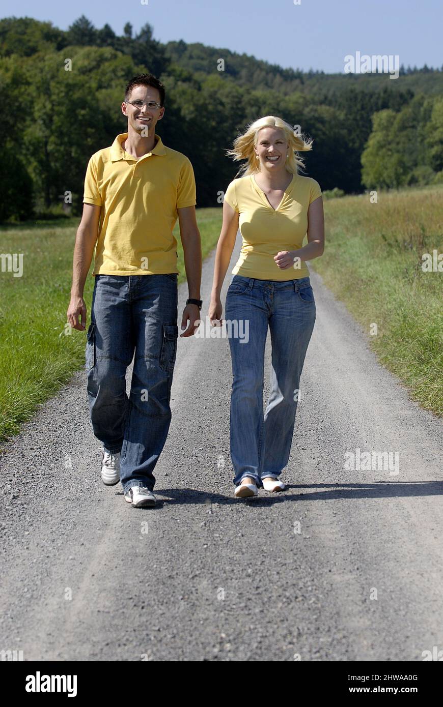 Man walking country lane hi-res stock photography and images - Alamy