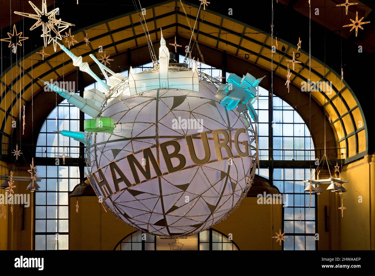 Hamburg Balloon at the main station, Germany, Hamburg Stock Photo