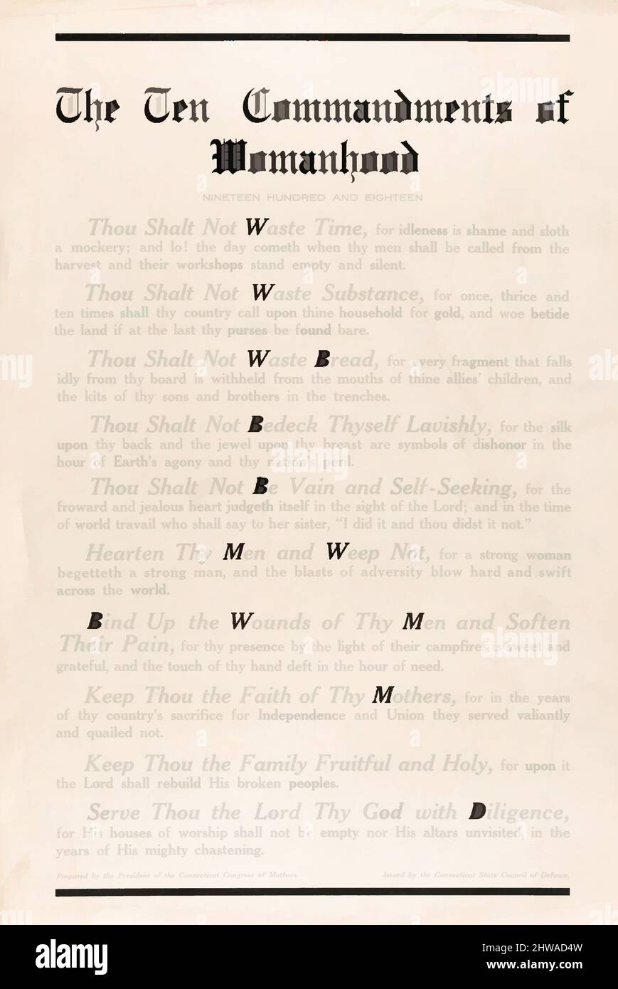 The ten commandments poster hi-res stock photography and images - Alamy