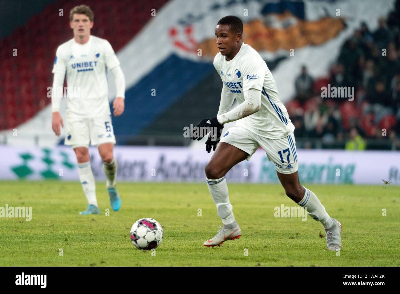 Copenhagen, Denmark. 04th Mar, 2022. Paul Mukairu (17) of FC Copenhagen seen during the 3F Superliga match between FC Copenhagen and Randers FC at Parken in Copenhagen. (Photo Credit: Gonzales Photo/Alamy Live News Stock Photo