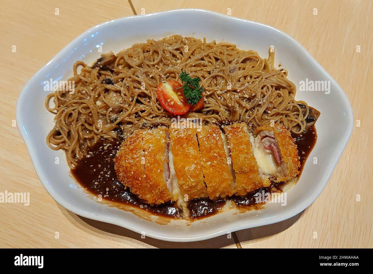Spaghetti, Italian Food at Cafe, Jakarta, Indonesia Stock Photo Alamy
