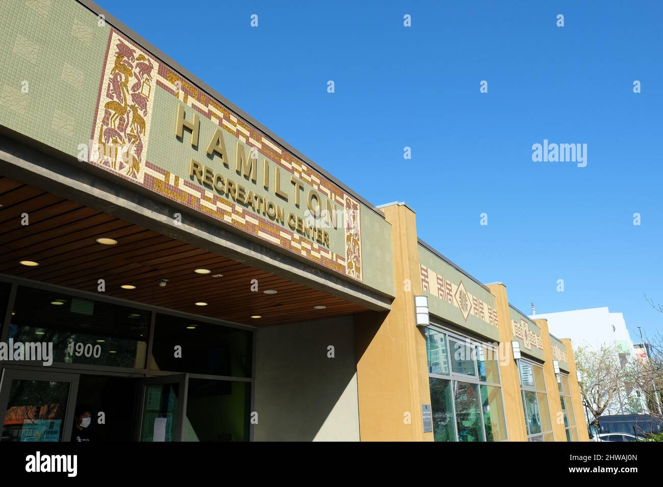 Main entrance to the Hamilton Recreation Center in the Western Addition