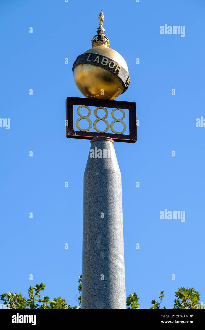 Monument commemorating  the eight hour day. Melbourne, Victoria, Australia Stock Photo