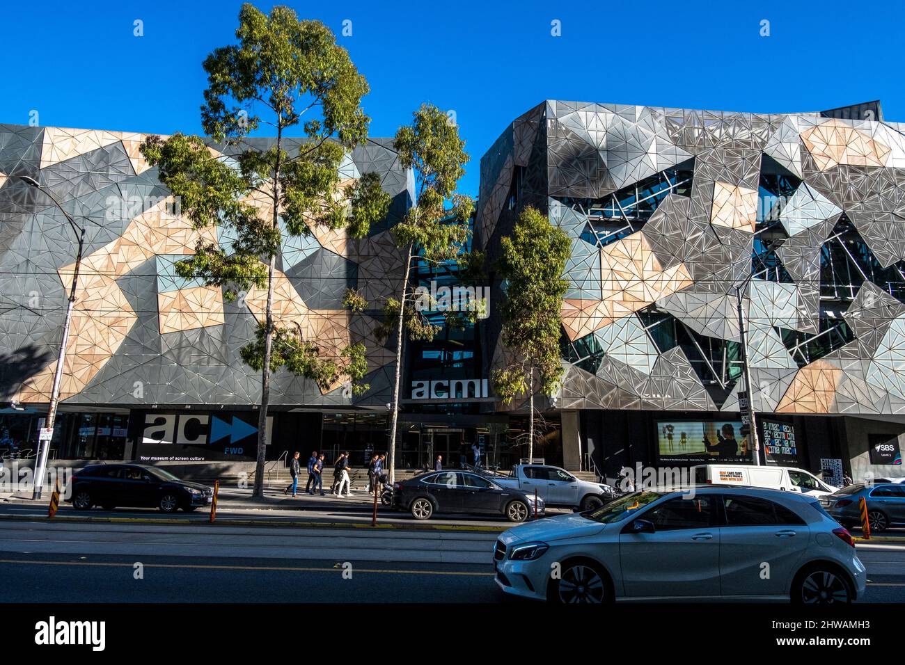 Federation  Square, Melbourne, Victoria, Australia Stock Photo