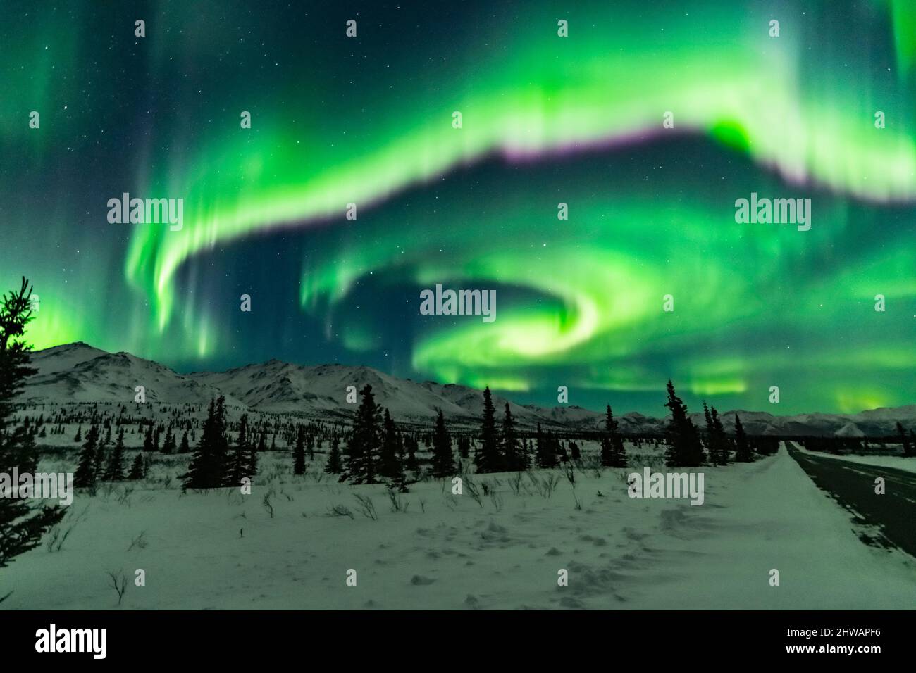 Aurora Borealis, Northern Lights, Night Sky, Alaska Stock Photo Alamy
