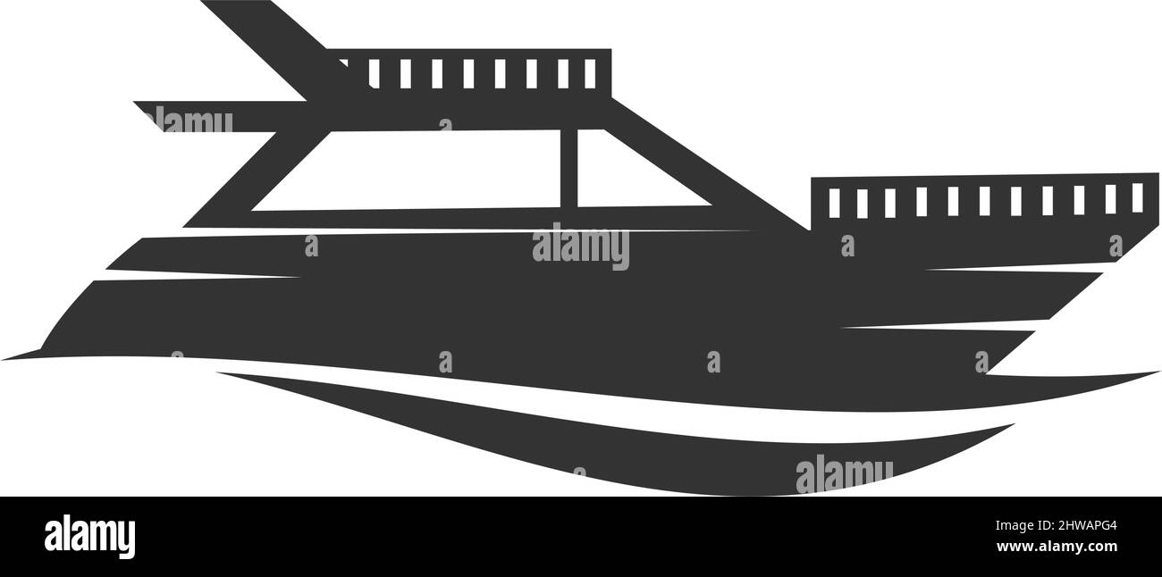 boat ship yacht logo Icon Illustration Brand Identity Stock Vector ...