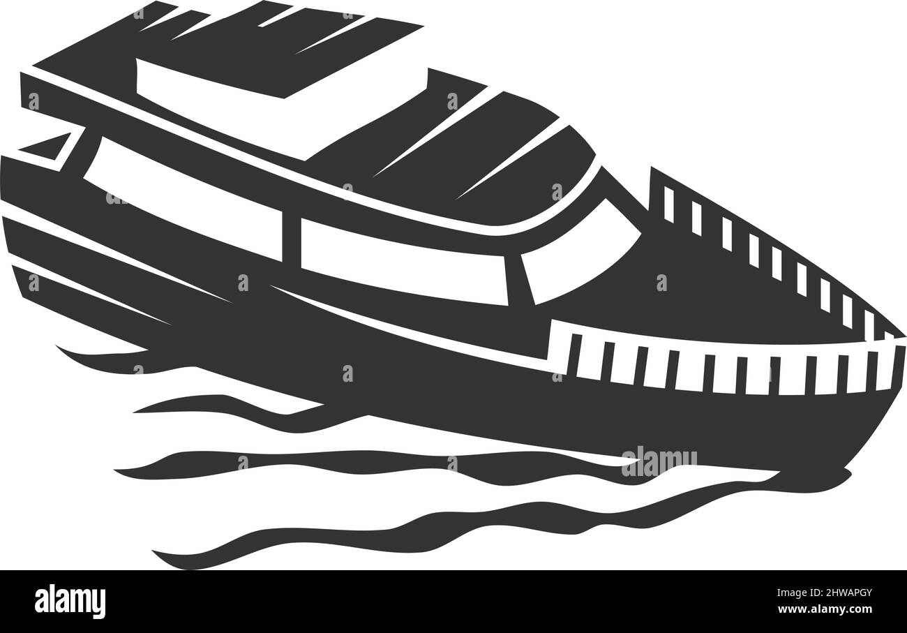 boat ship yacht logo Icon Illustration Brand Identity Stock Vector ...
