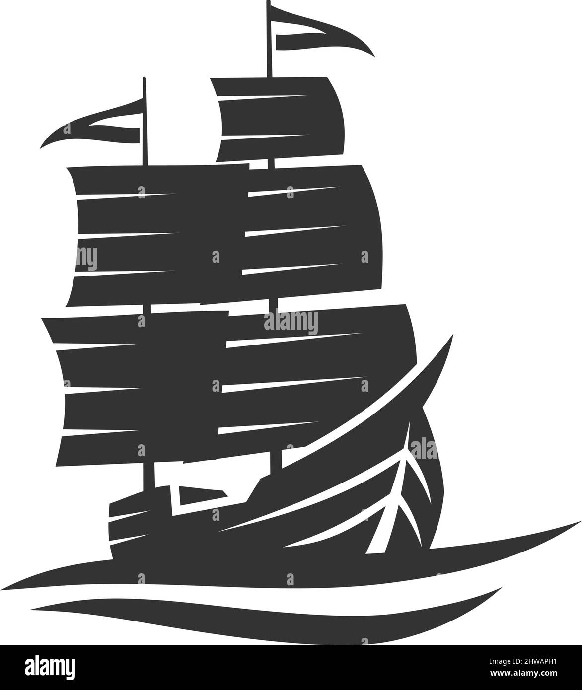 boat ship yacht logo Icon Illustration Brand Identity Stock Vector ...