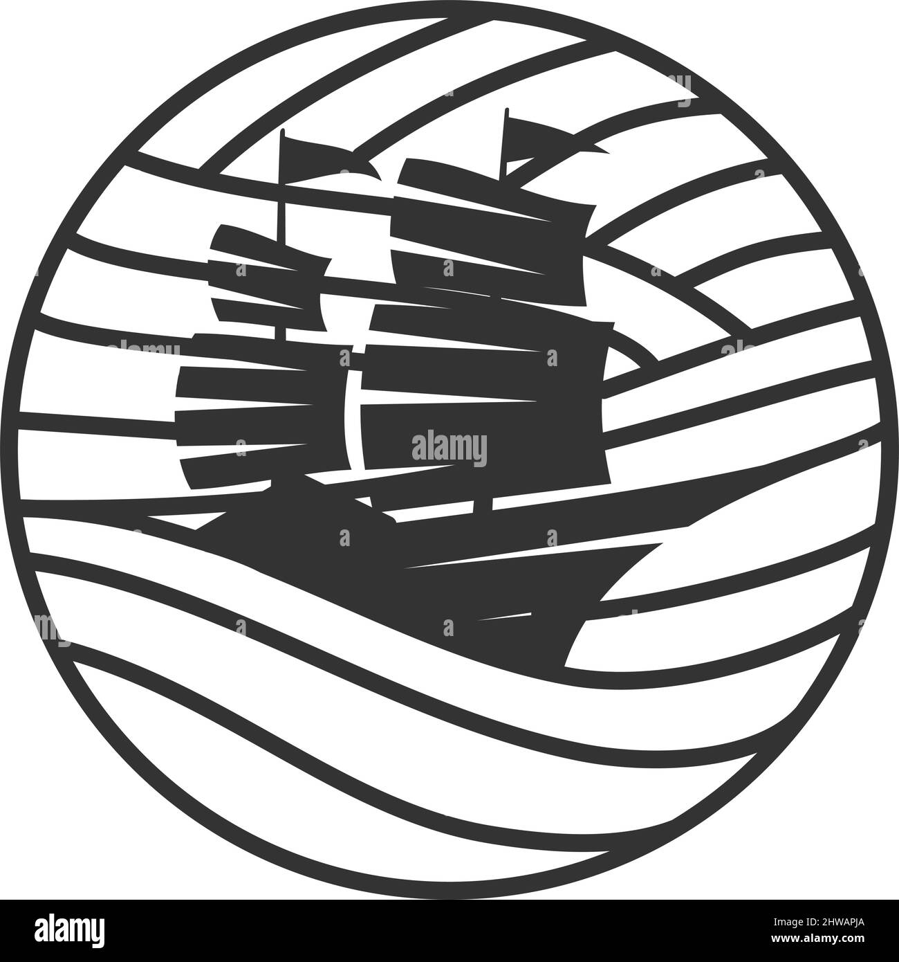 boat ship yacht logo Icon Illustration Brand Identity Stock Vector ...