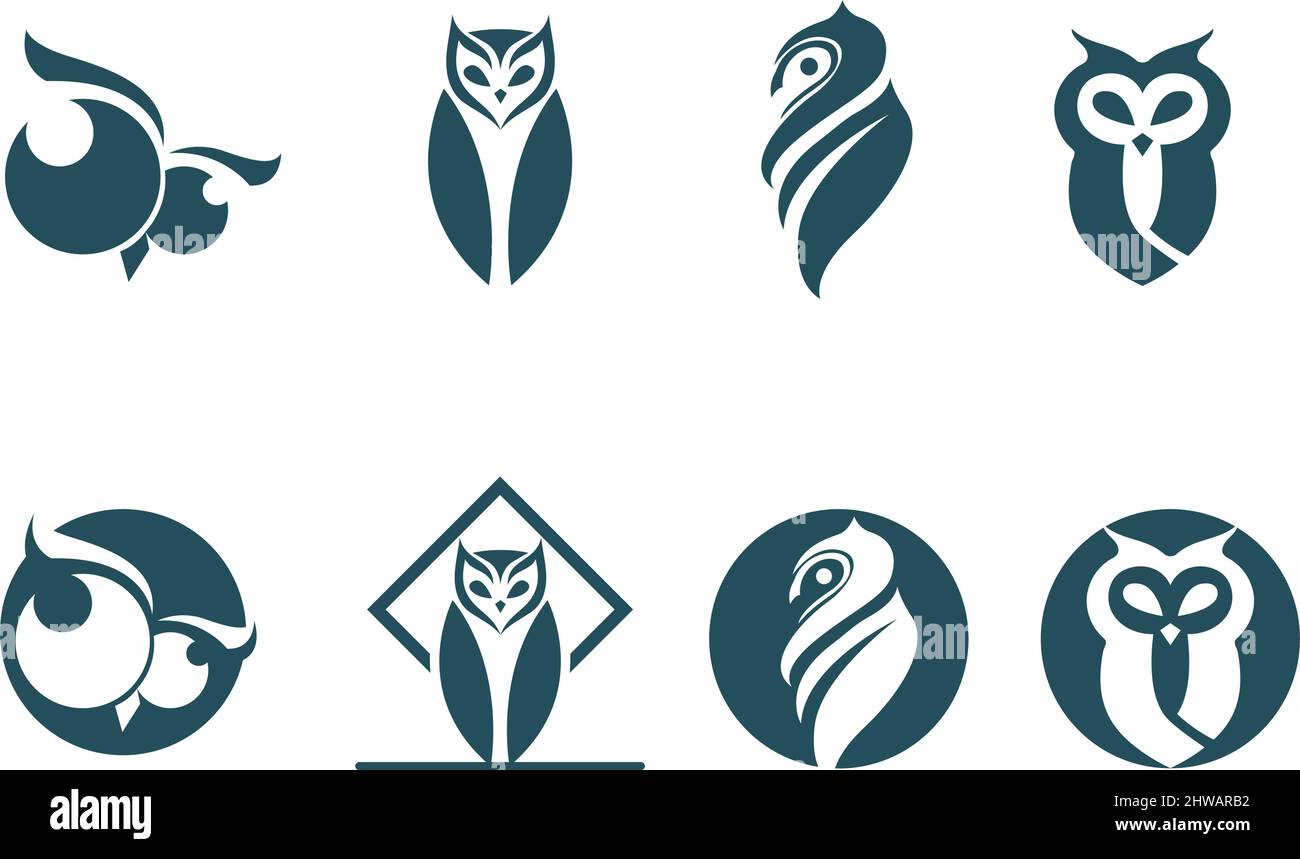 Owl bird logo and symbol vector Stock Vector Image & Art - Alamy