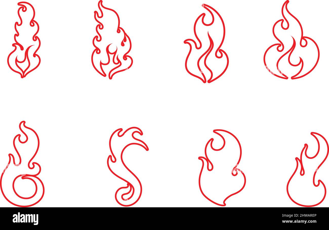 Fire flame vector illustration design template Stock Vector Image & Art ...