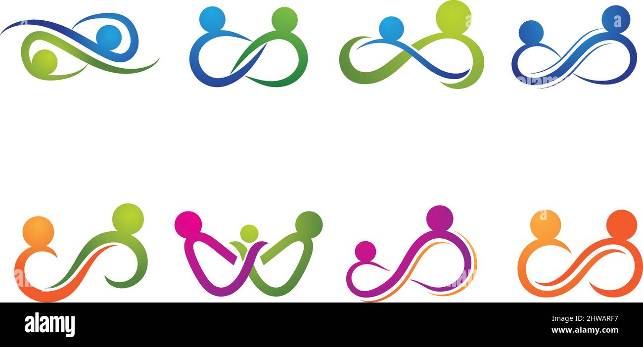 Infinity Design Vector icon illustration Logo template design Stock ...