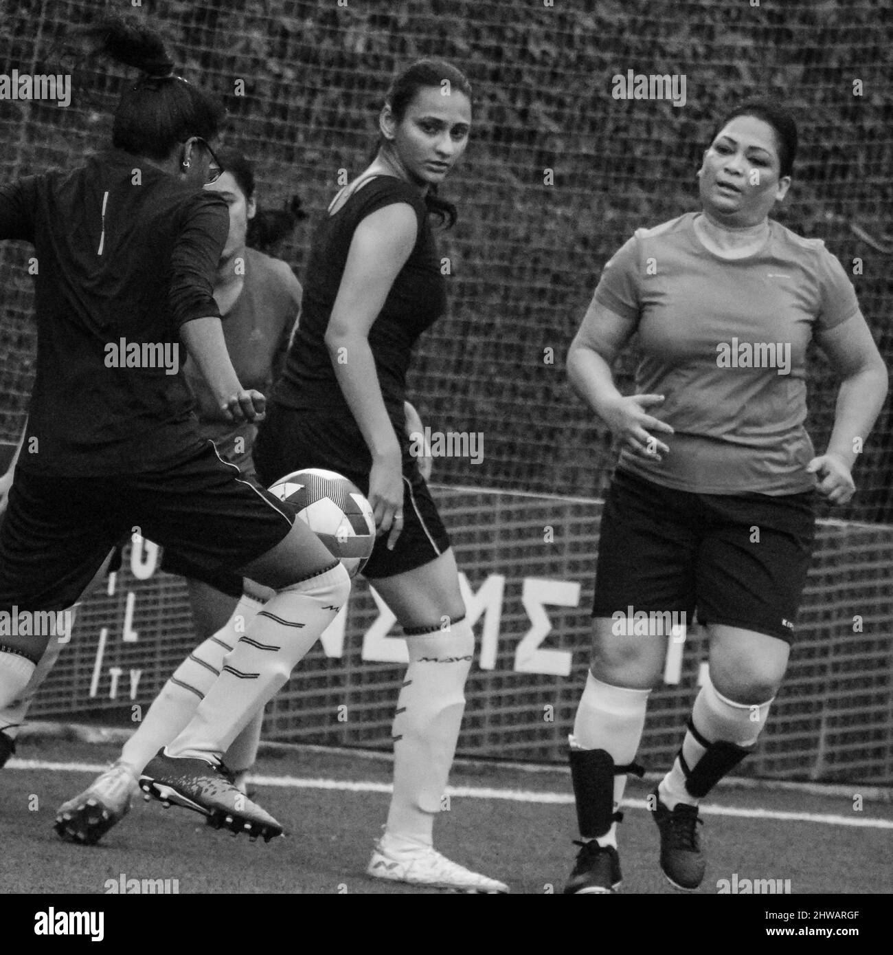 New Delhi, India July 01 2018 Women Footballers of local football