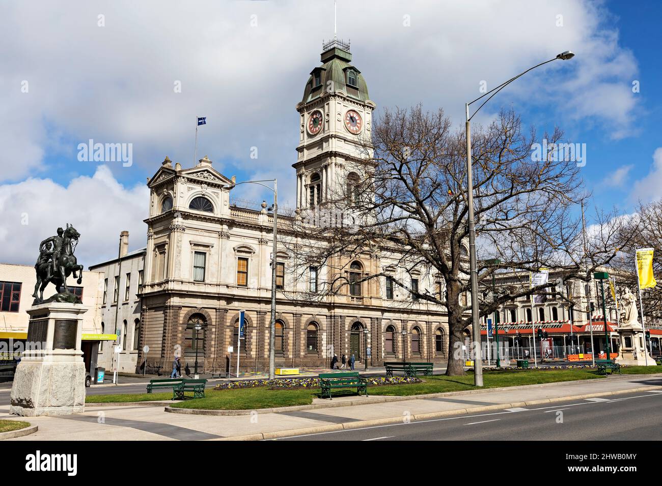 Ballarat Australia / Ballarat's grand Victorian Town Hall building. Stock Photo