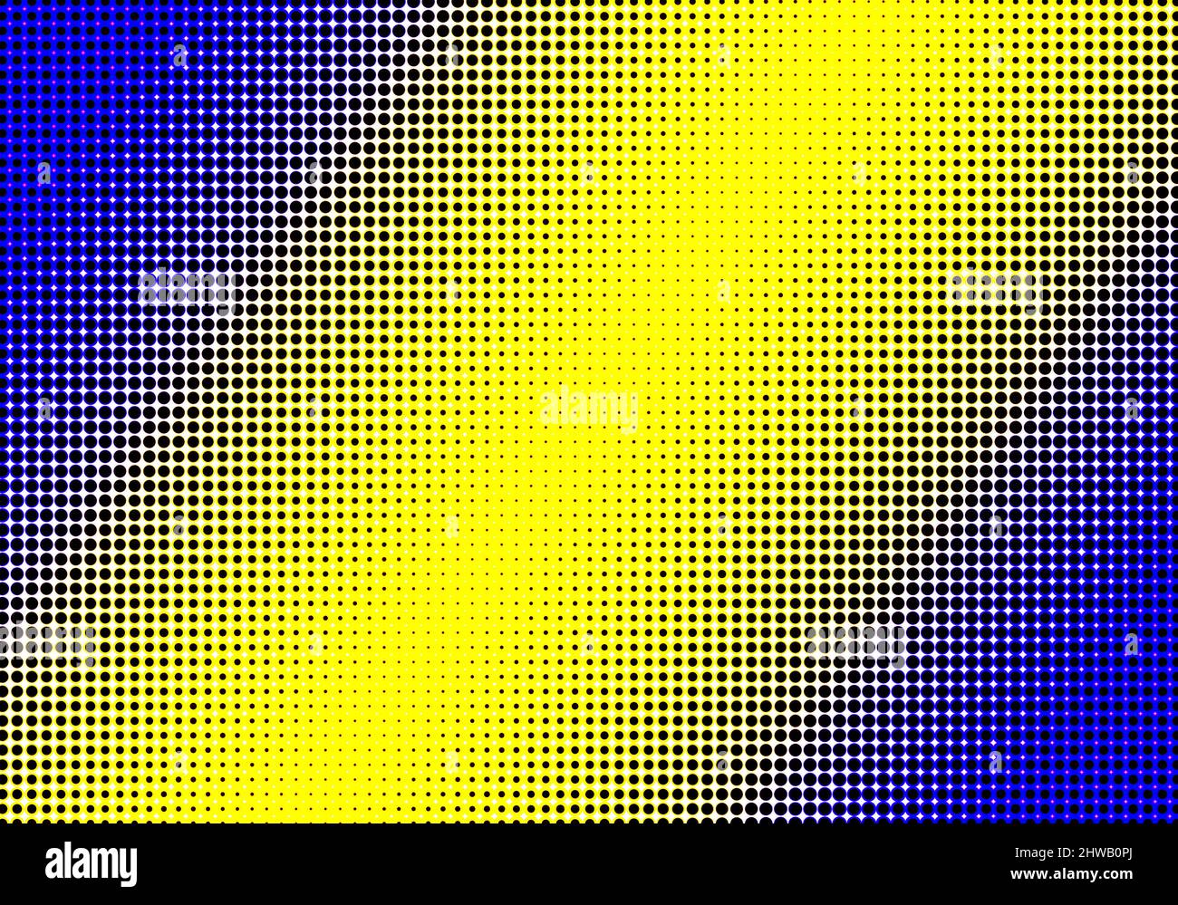 Small yellow and blue circles Stock Photo
