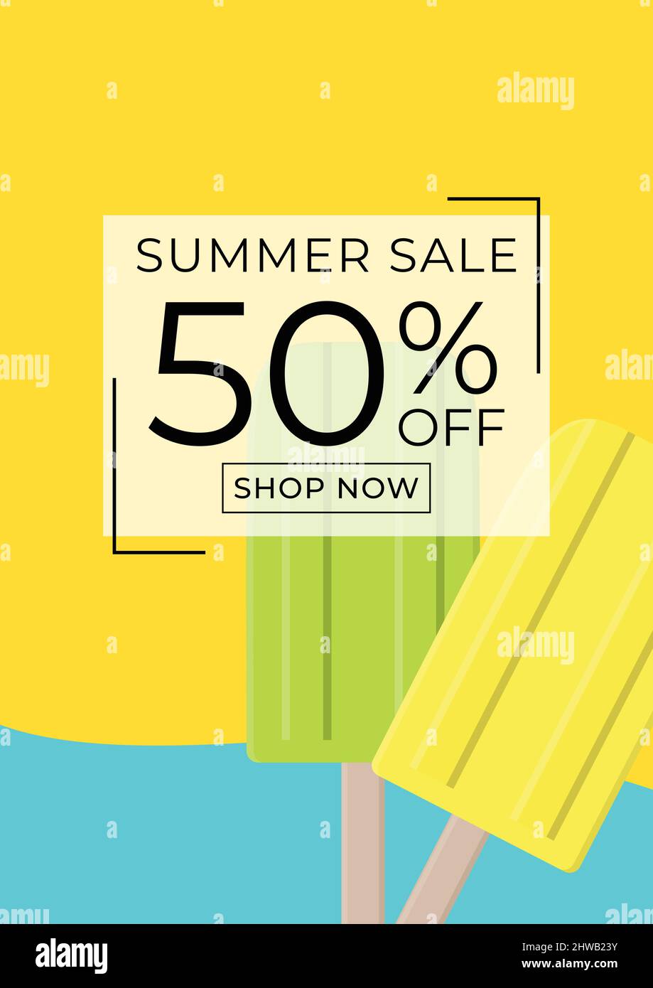 Abstract Summer Sale Background. Illustration Stock Photo - Alamy