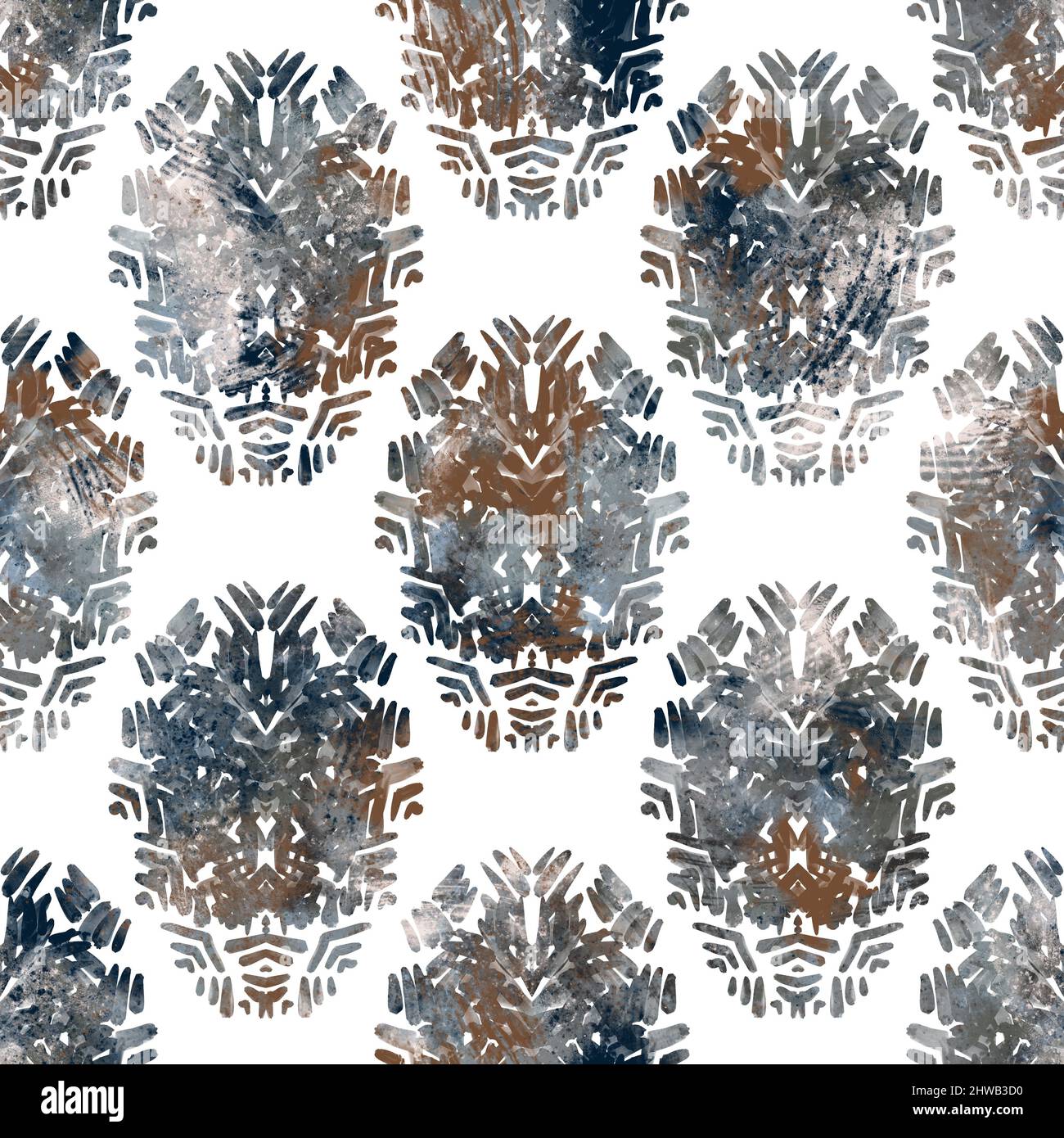 Print Repeat High Resolution Seamless neutral tan and white distressed grungy motif surface pattern ...