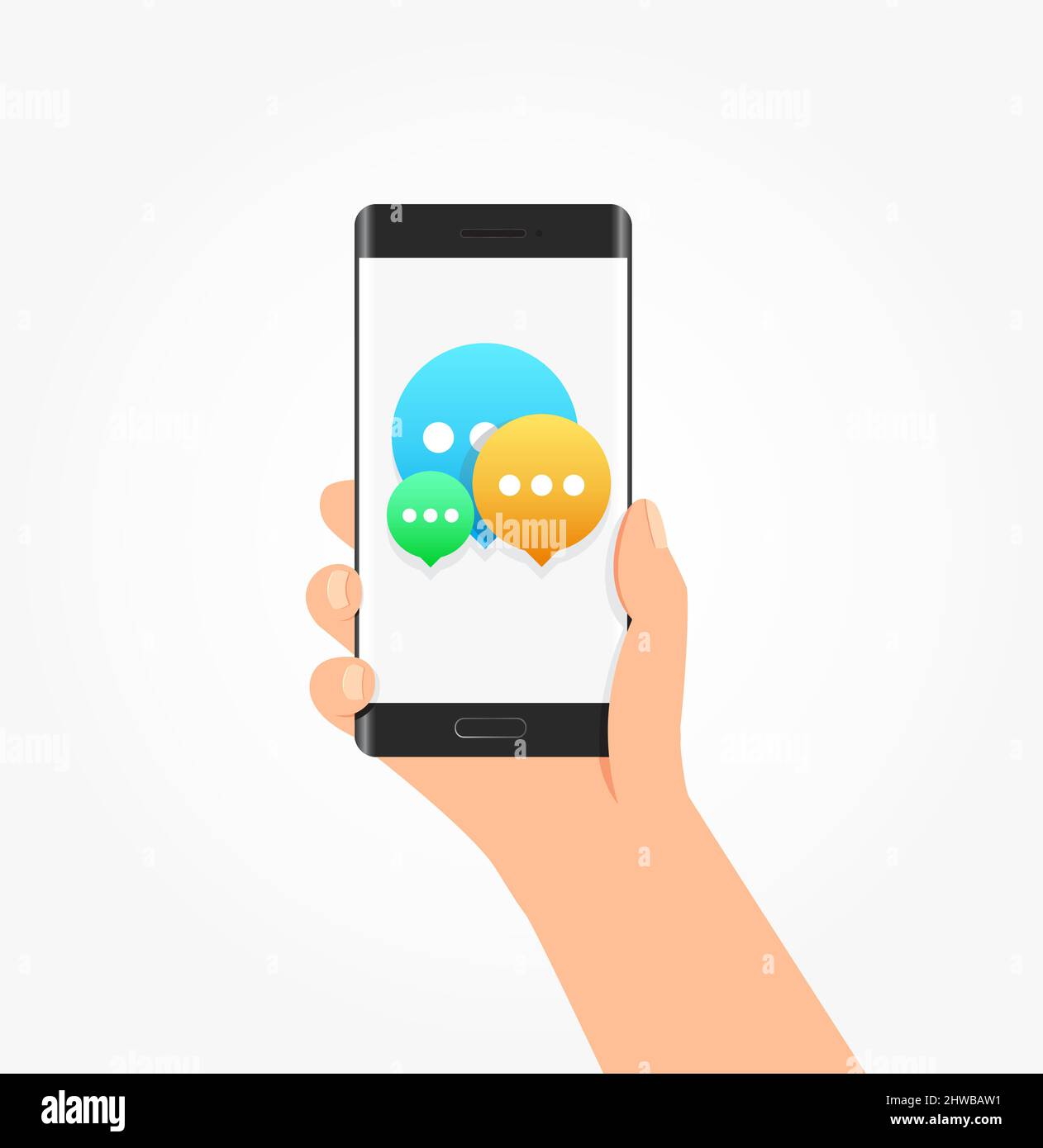 Message Icon Bubbles Phone Vector Illustration Stock Vector Image & Art ...