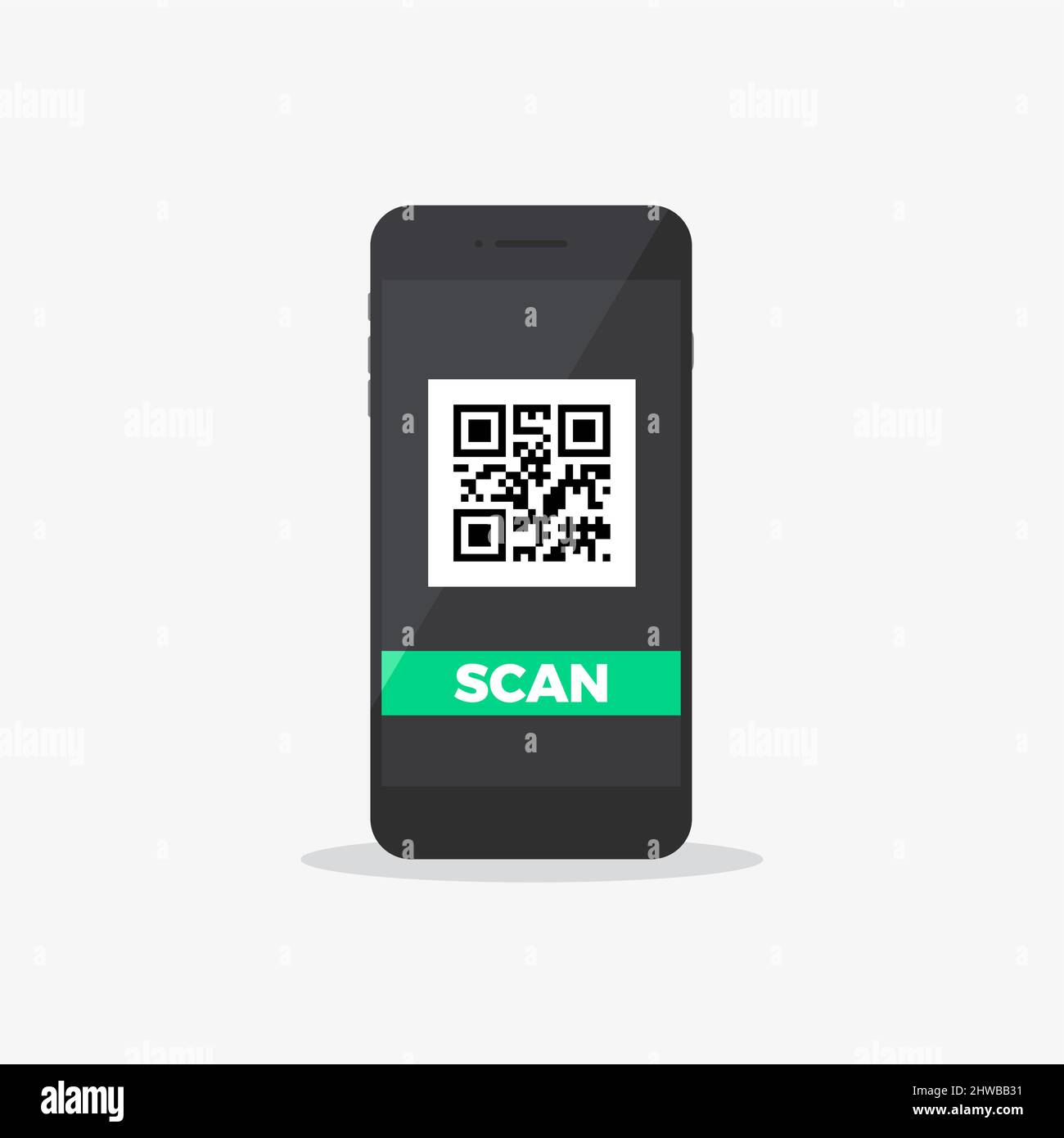 Scan QR Code Phone Flat Icon Stock Vector Image Art Alamy Scan QR Code Phone Flat Icon Stock Vector Image Art Alamy