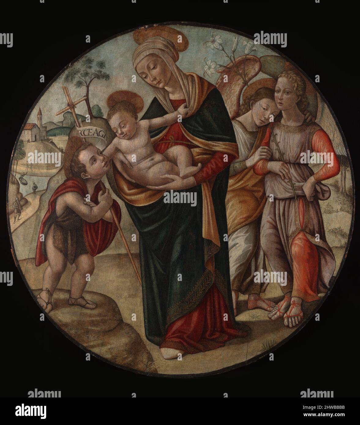 Virgin and Child with Saint John the Baptist. Artist, attributed to ...