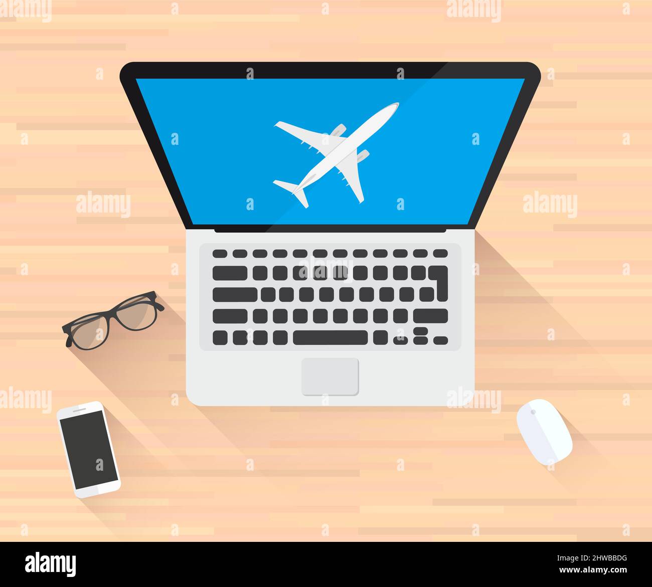Aircraft Flight Icon Laptop Illustration Stock Vector Image & Art - Alamy