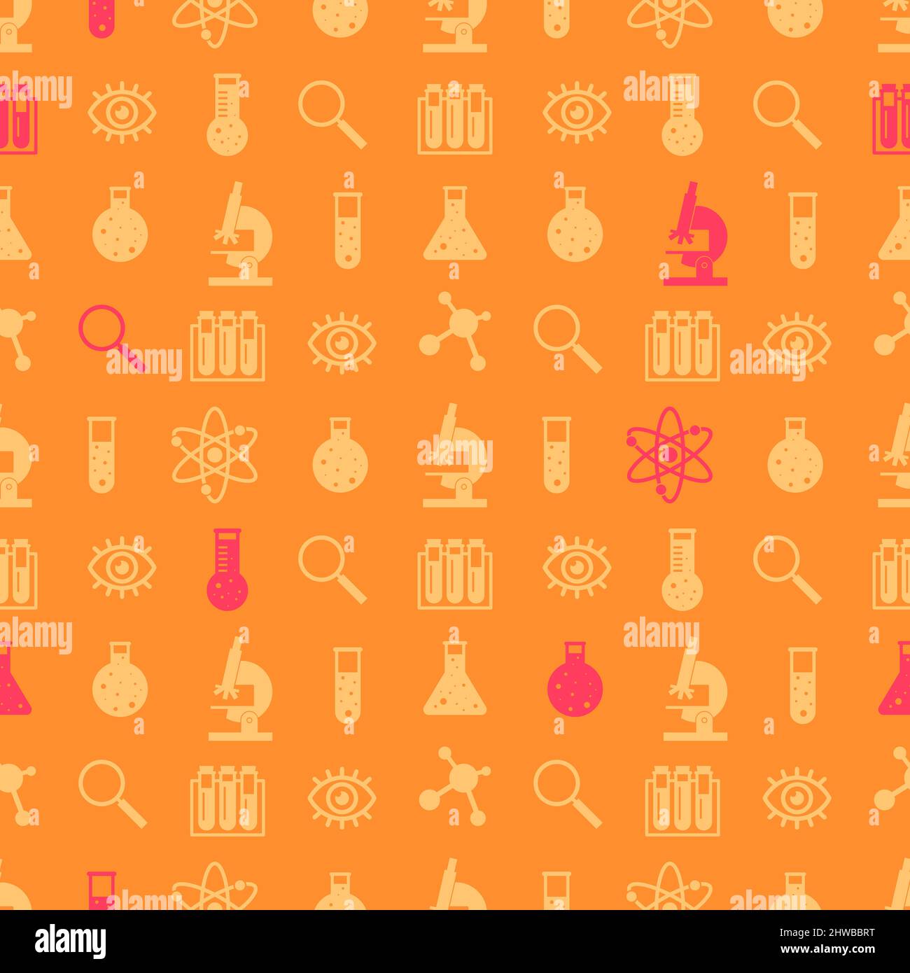 vector seamless pattern with education icons - back to school Stock Vector