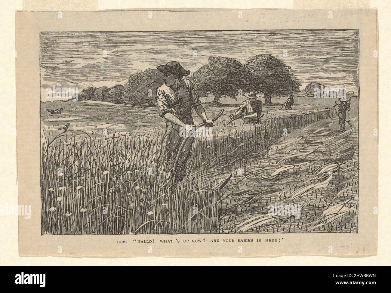 Bob’s Question.  Artist: Unknown After: Winslow Homer, American, 1836–1910Publisher: The Century Co., New York, founded 1881 Stock Photo