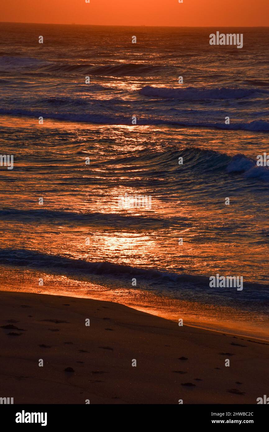 Sun reflection on sea Stock Photo