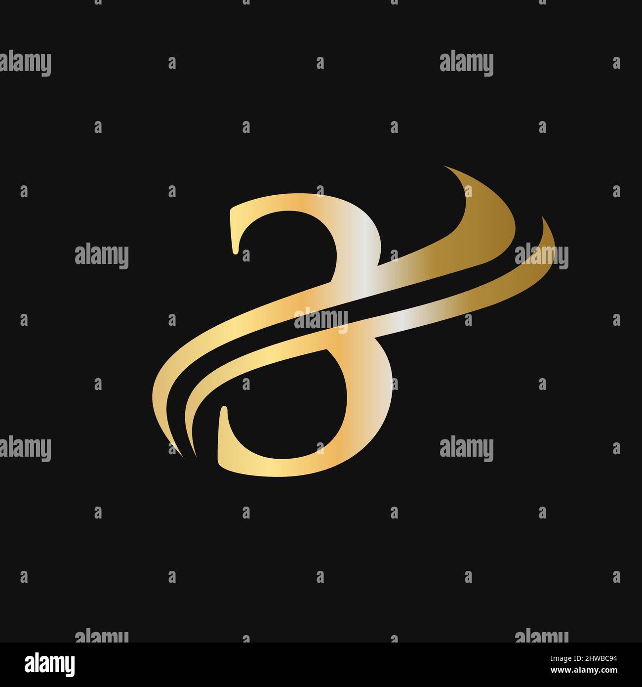 3 Letter Logo Luxury Concept. Initial 3 Logo Design Golden Monogram Letter For Company Name