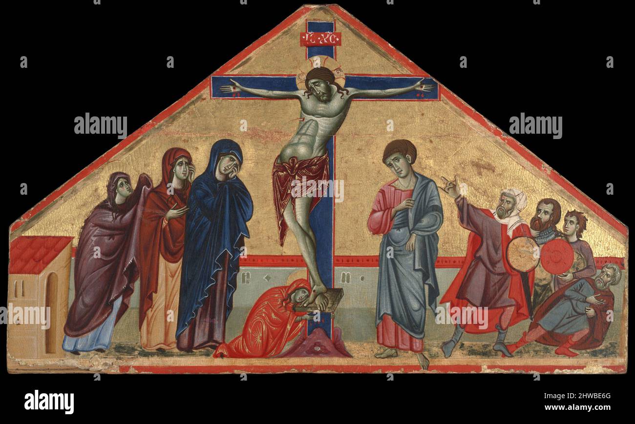 The Crucifixion.  Artist: Guido da Siena, Italian, active ca. 1250–1300 Stock Photo