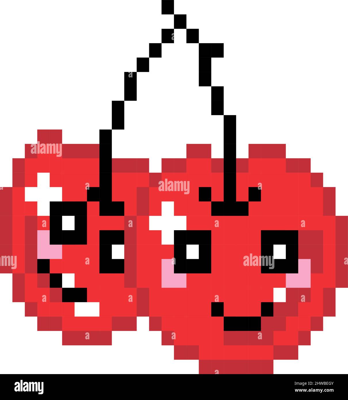 cherry pixel art Vector illustration Stock Vector Image & Art Alamy