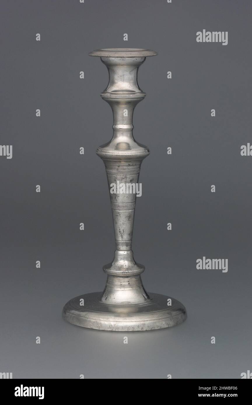 Candlestick. Maker Henry Hopper, American, active 184247 Stock Photo