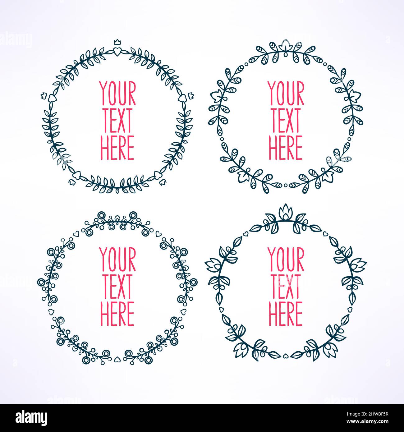 Set of 2 frames Stock Vector Images - Alamy