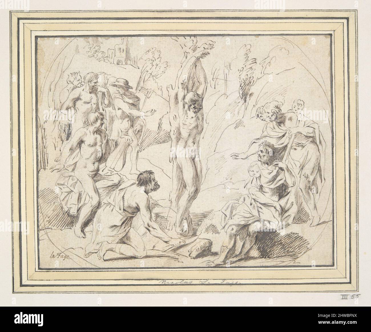 The Flaying of Marsyas.  Artist: Raymond Lafage, French, 1656–1684 Stock Photo