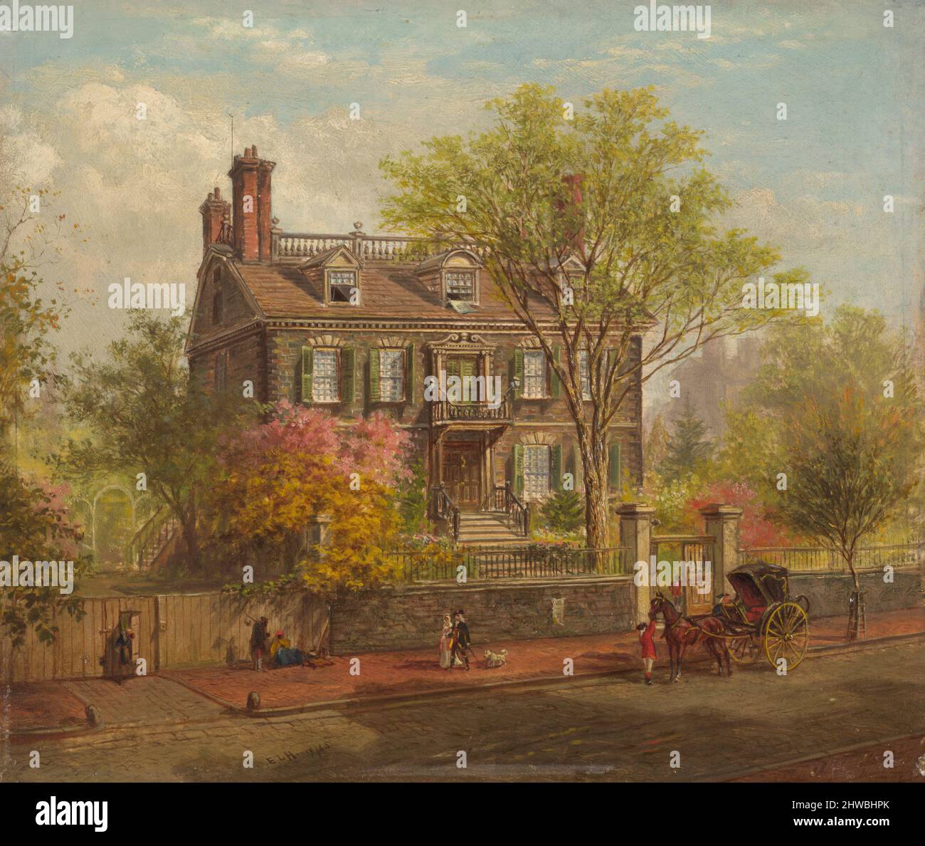 The John Hancock House.  Artist: Edward Lamson Henry, American, 1841–1919 Stock Photo