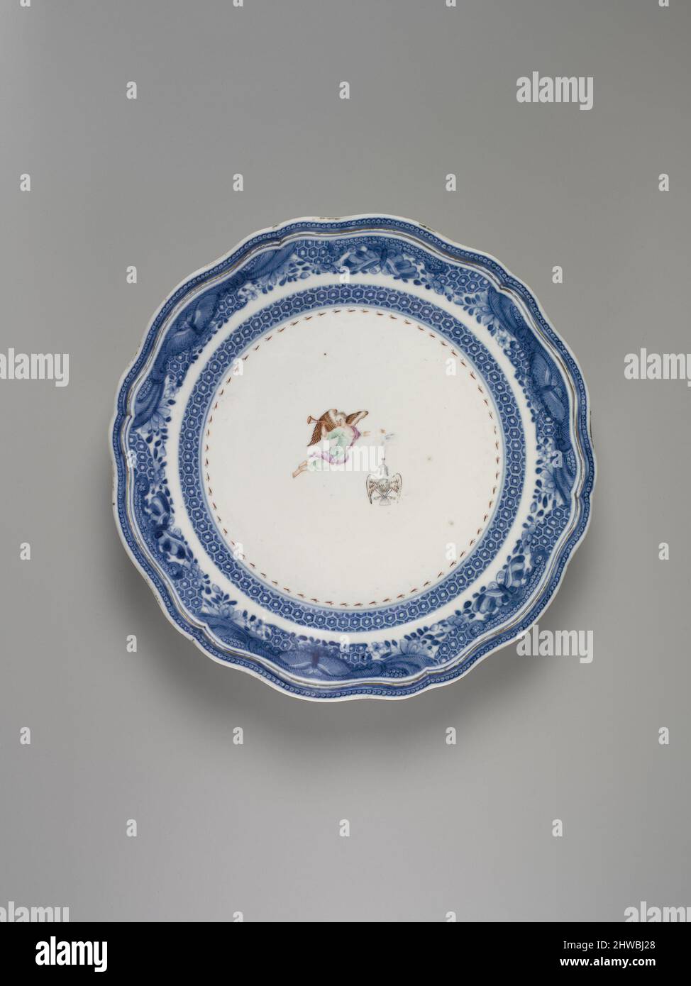 Plate. Retailer: Constable, Rucker and Company, American, ca. 1783–1787 Stock Photo