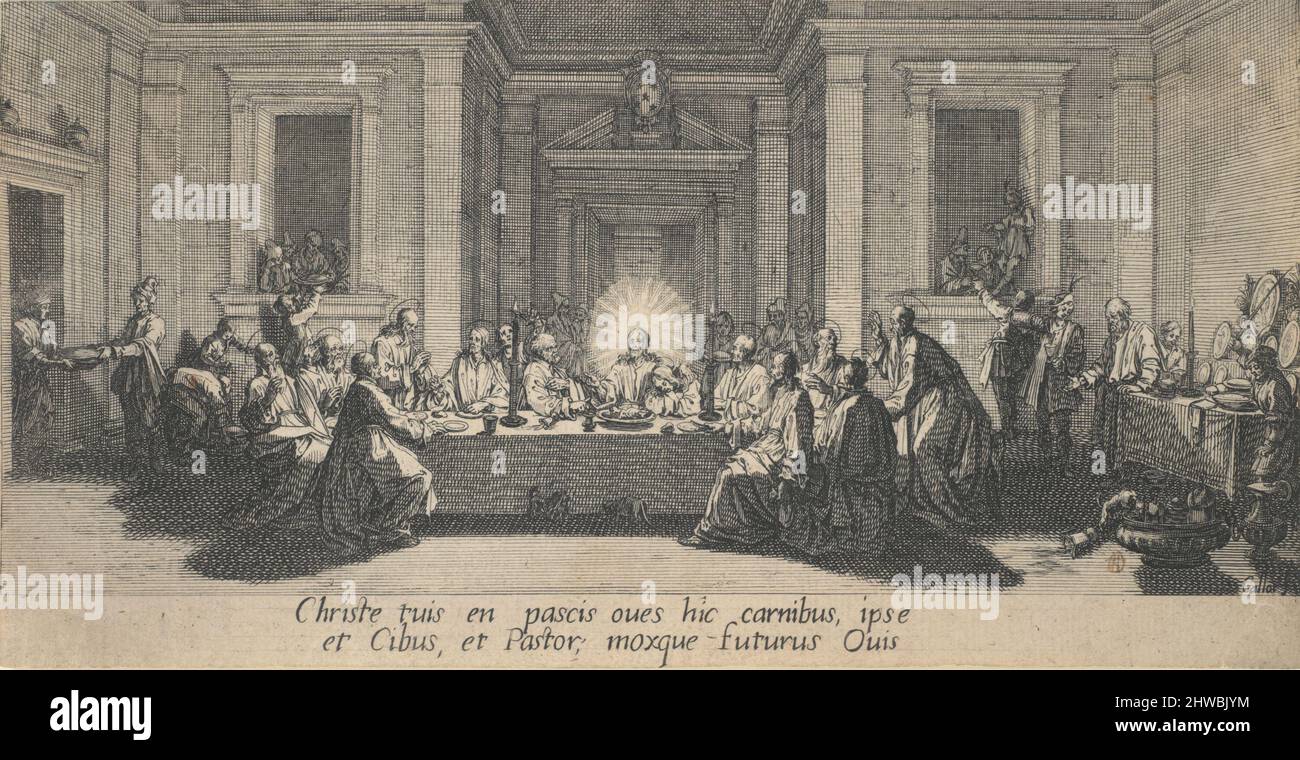 The Last Supper.  Artist: Jacques Callot, French, 1592–1635 Stock Photo