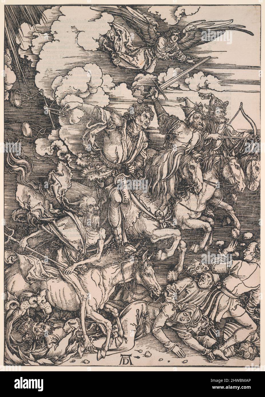 The Four Horsemen, from the series The Apocalypse.  Artist: Albrecht Dürer, German, 1471–1528 Stock Photo
