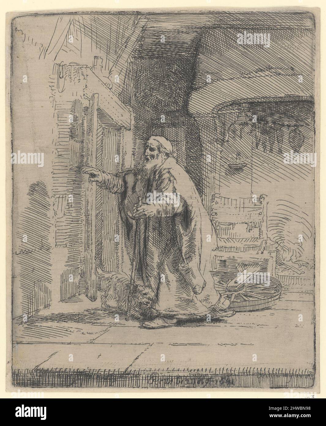 The Blindness of Tobit: The Larger Plate. Artist: Rembrandt (Rembrandt ...