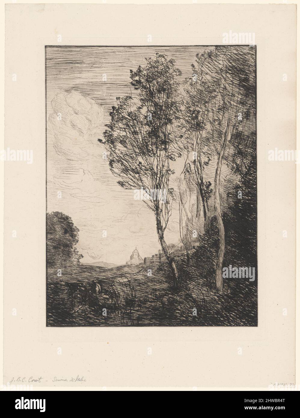 Souvenir d’Italie (Memory of Italy).  Artist: Jean-Baptiste-Camille Corot, French, 1796–1875 Stock Photo