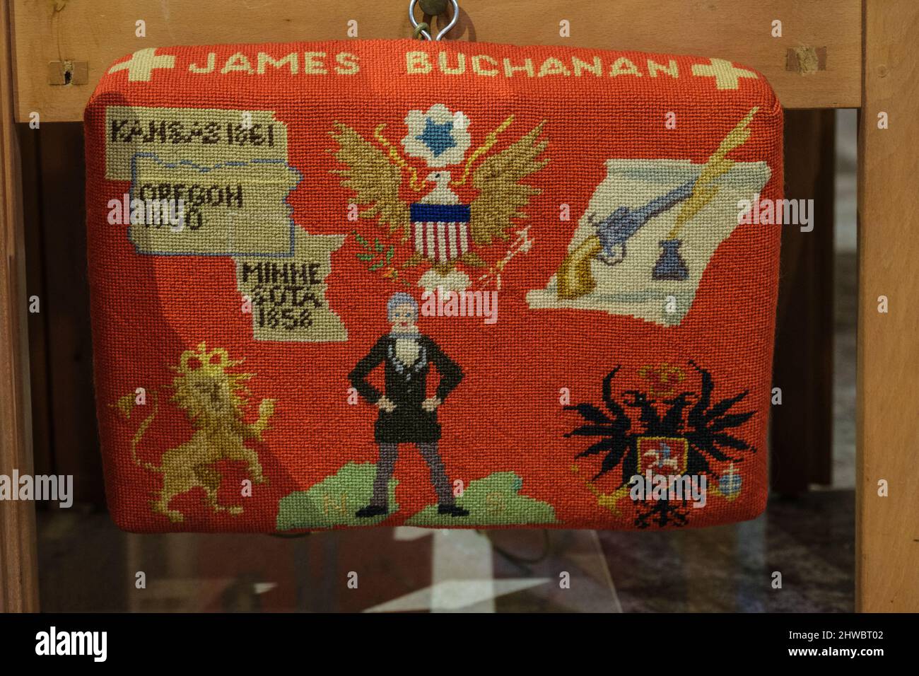 National Cathedral, Washington, DC, USA. Needlepoint Kneeling Cushion