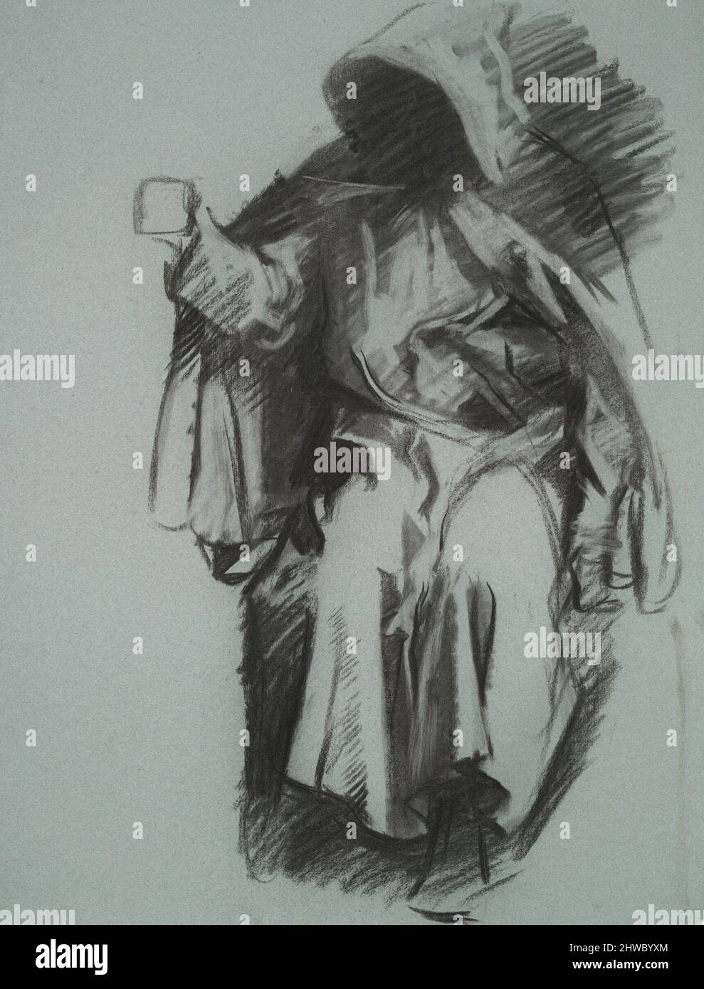 Study for “Sir Galahad receives the key to the Castle of the Maidens