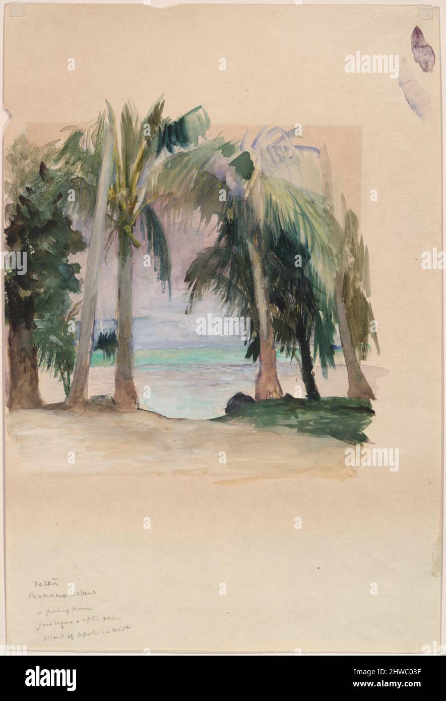Palms By The Sea Artist John La Farge American M A Hon Stock Photo Alamy