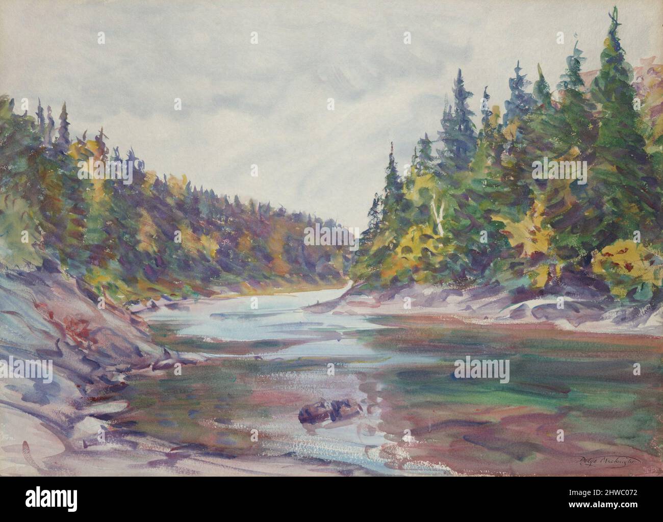 Landscape. Artist: Dodge MacKnight, American, 1860–1950 Stock Photo - Alamy
