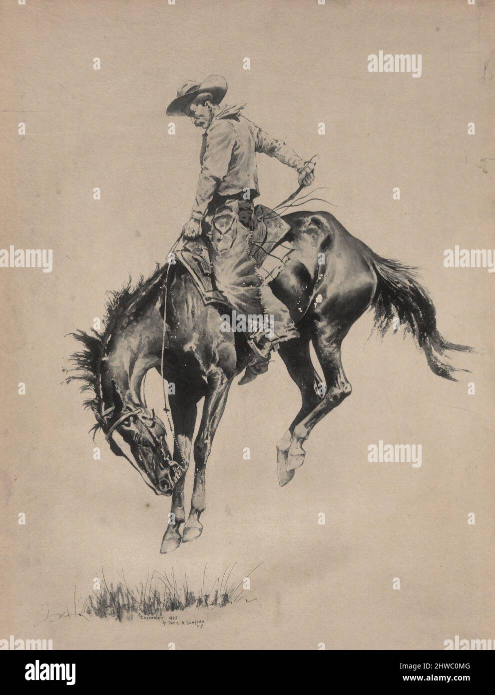 Frederic remington bronco hi-res stock photography and