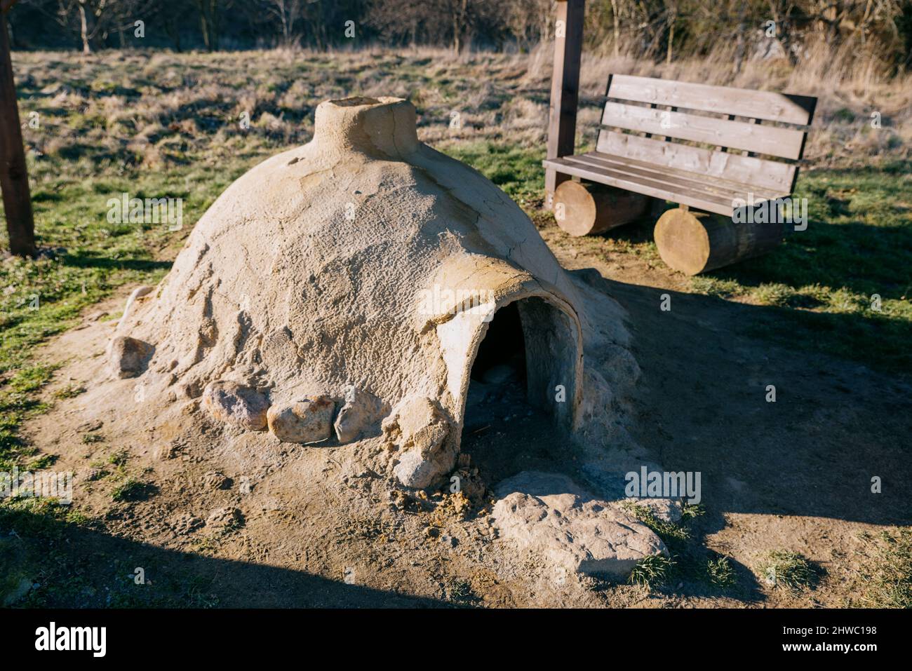 old clay kiln for firing clay dishes Stock Photo Alamy