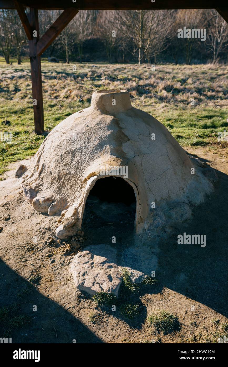 old clay kiln for firing clay dishes Stock Photo Alamy