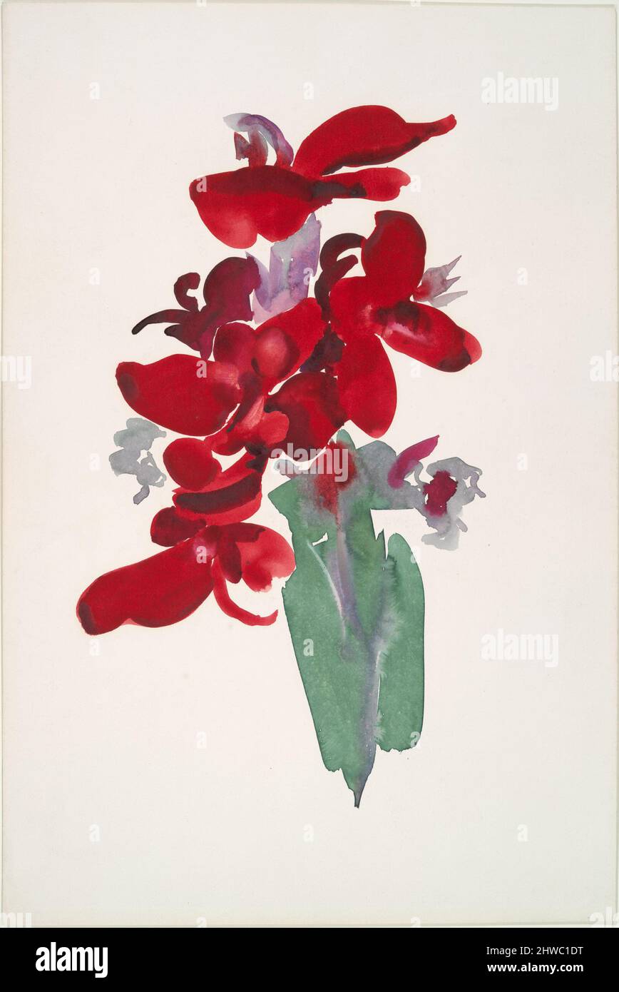 Red Canna.  Artist: Georgia O’Keeffe, American, 1887–1986 Stock Photo