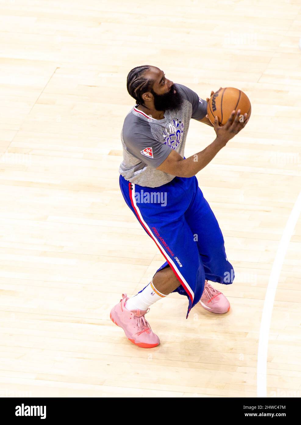 James Harden Bursts With Color in Fuzzy Coat & Slippers at 76ers Game –  Footwear News